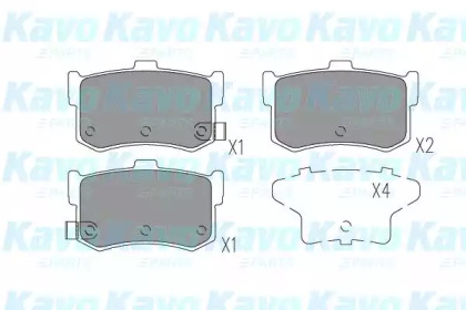 Комплект тормозных колодок (KAVO PARTS: KBP-3037)