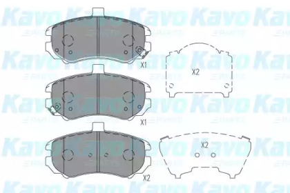 Комплект тормозных колодок (KAVO PARTS: KBP-3038)