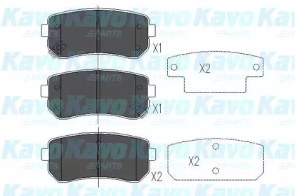 Комплект тормозных колодок (KAVO PARTS: KBP-3041)