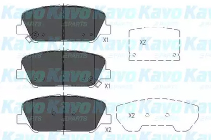 Комплект тормозных колодок (KAVO PARTS: KBP-3042)