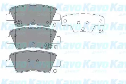 Комплект тормозных колодок (KAVO PARTS: KBP-3045)