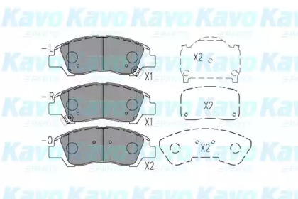 Комплект тормозных колодок (KAVO PARTS: KBP-3047)