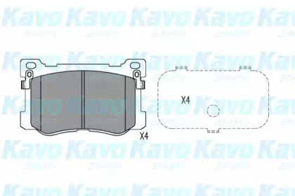 Комплект тормозных колодок (KAVO PARTS: KBP-3048)