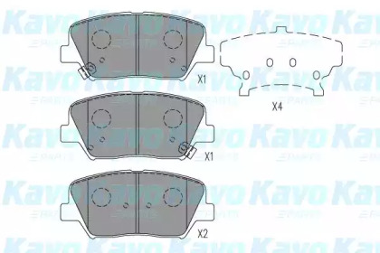 Комплект тормозных колодок (KAVO PARTS: KBP-3050)