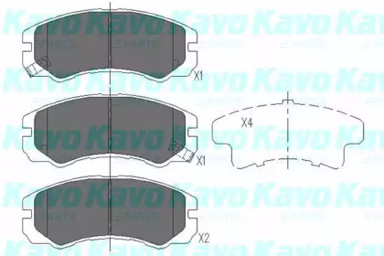 Комплект тормозных колодок (KAVO PARTS: KBP-3501)