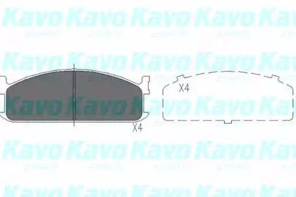 Комплект тормозных колодок (KAVO PARTS: KBP-3505)