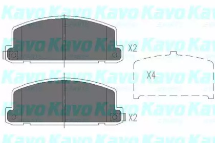 Комплект тормозных колодок (KAVO PARTS: KBP-3506)