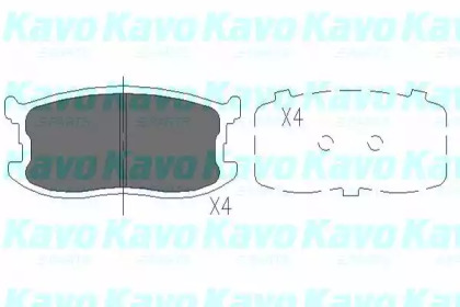 Комплект тормозных колодок (KAVO PARTS: KBP-3507)