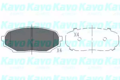 Комплект тормозных колодок (KAVO PARTS: KBP-3509)