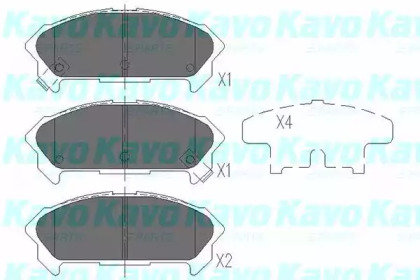 Комплект тормозных колодок (KAVO PARTS: KBP-3510)