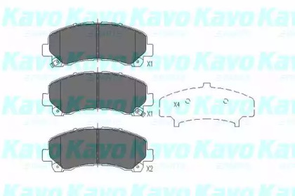 Комплект тормозных колодок (KAVO PARTS: KBP-3515)