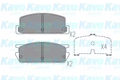 Комплект тормозных колодок (KAVO PARTS: KBP-3518)