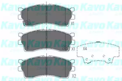 Комплект тормозных колодок (KAVO PARTS: KBP-4002)