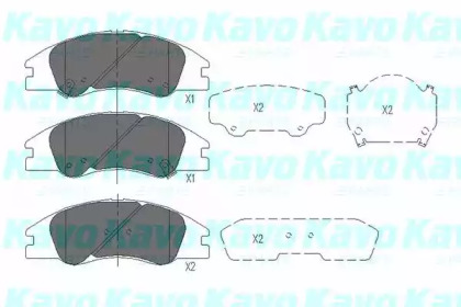 Комплект тормозных колодок (KAVO PARTS: KBP-4003)