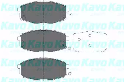 Комплект тормозных колодок (KAVO PARTS: KBP-4004)