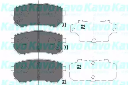 Комплект тормозных колодок (KAVO PARTS: KBP-4005)