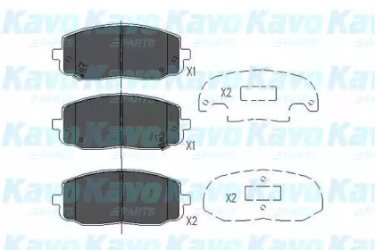 Комплект тормозных колодок (KAVO PARTS: KBP-4006)