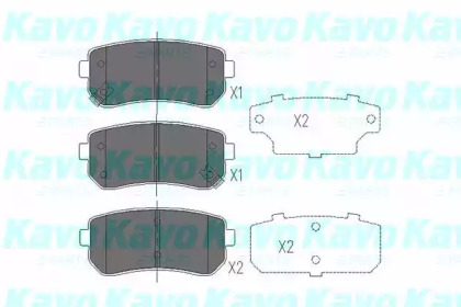 Комплект тормозных колодок (KAVO PARTS: KBP-4007)