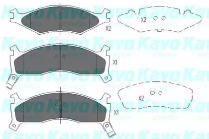 Комплект тормозных колодок (KAVO PARTS: KBP-4008)