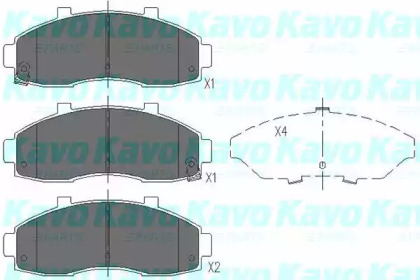 Комплект тормозных колодок (KAVO PARTS: KBP-4010)