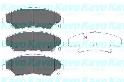 Комплект тормозных колодок (KAVO PARTS: KBP-4013)