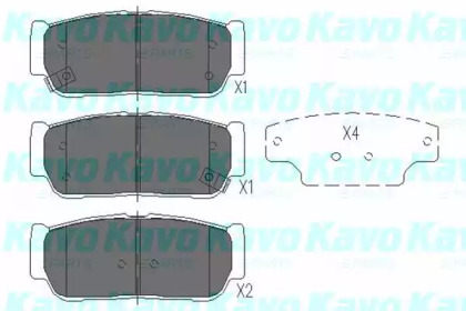 Комплект тормозных колодок (KAVO PARTS: KBP-4017)