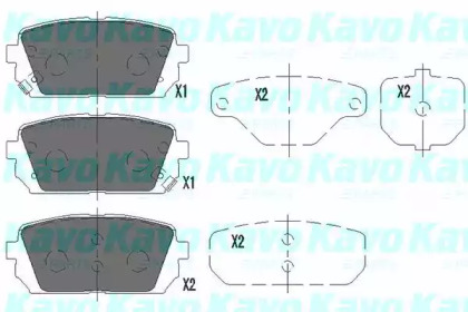 Комплект тормозных колодок (KAVO PARTS: KBP-4019)