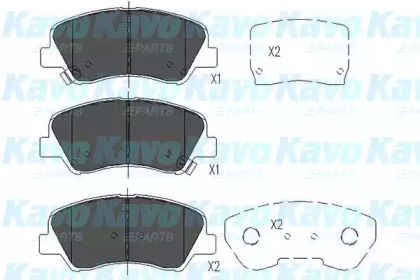 Комплект тормозных колодок (KAVO PARTS: KBP-4023)