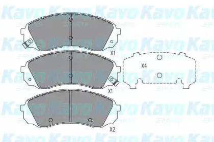 Комплект тормозных колодок (KAVO PARTS: KBP-4024)