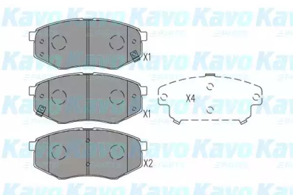 Комплект тормозных колодок (KAVO PARTS: KBP-4025)