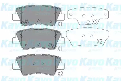 Комплект тормозных колодок (KAVO PARTS: KBP-4029)