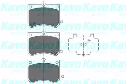 Комплект тормозных колодок (KAVO PARTS: KBP-4502)