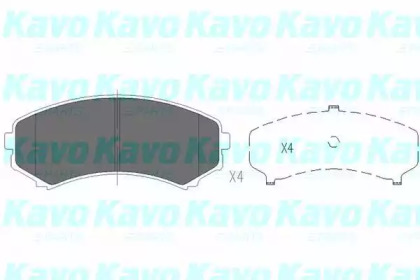 Комплект тормозных колодок (KAVO PARTS: KBP-4504)