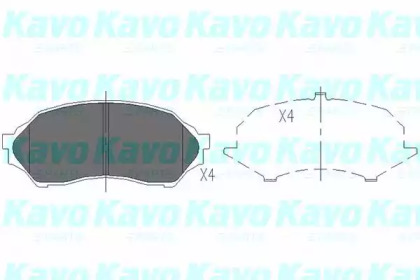 Комплект тормозных колодок (KAVO PARTS: KBP-4505)