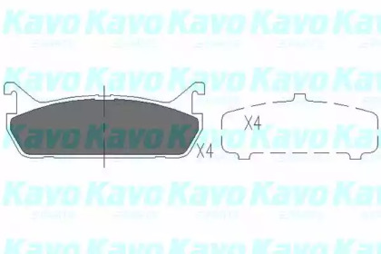 Комплект тормозных колодок (KAVO PARTS: KBP-4507)