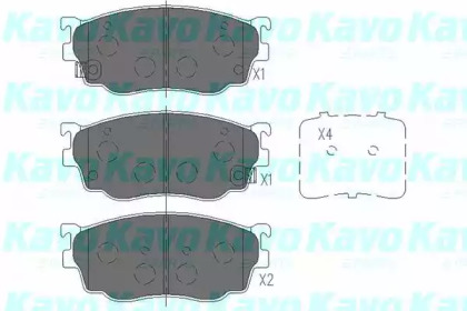 Комплект тормозных колодок (KAVO PARTS: KBP-4509)