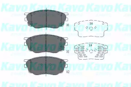 Комплект тормозных колодок (KAVO PARTS: KBP-4511)