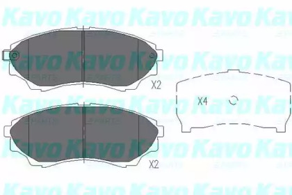 Комплект тормозных колодок (KAVO PARTS: KBP-4514)