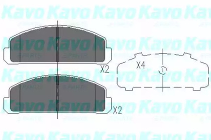 Комплект тормозных колодок (KAVO PARTS: KBP-4515)