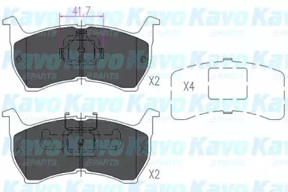 Комплект тормозных колодок (KAVO PARTS: KBP-4516)