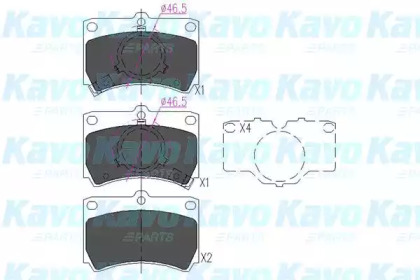 Комплект тормозных колодок (KAVO PARTS: KBP-4517)