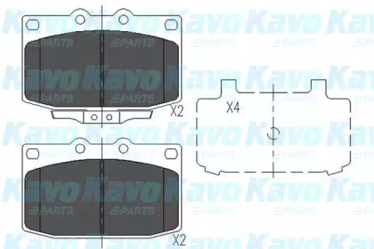 Комплект тормозных колодок (KAVO PARTS: KBP-4518)