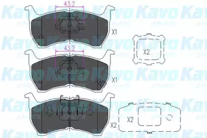 Комплект тормозных колодок (KAVO PARTS: KBP-4519)