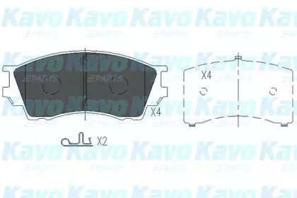 Комплект тормозных колодок (KAVO PARTS: KBP-4529)