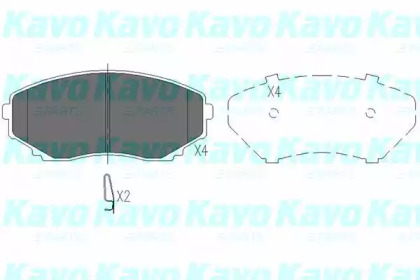 Комплект тормозных колодок (KAVO PARTS: KBP-4530)