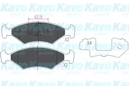 Комплект тормозных колодок (KAVO PARTS: KBP-4532)