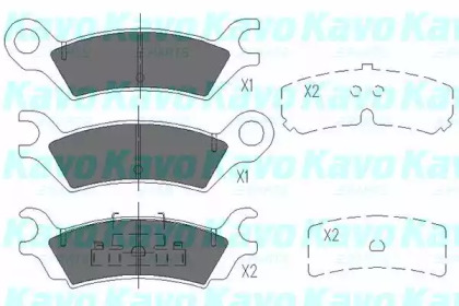 Комплект тормозных колодок (KAVO PARTS: KBP-4538)