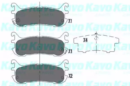 Комплект тормозных колодок (KAVO PARTS: KBP-4539)