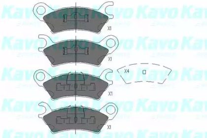 Комплект тормозных колодок (KAVO PARTS: KBP-4542)