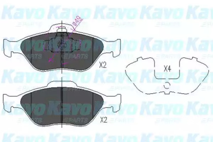 Комплект тормозных колодок (KAVO PARTS: KBP-4545)